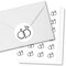Big Dot of Happiness Black & White Wedding Envelope Seal Stickers, Round Circle Stickers to Seal Cards, Announcement Envelope Seals - 120 Count